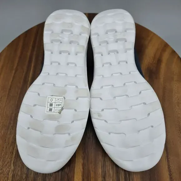 Skechers Go Walk Lite Shoes Women's 7.5 Navy Blue White Slip On Walking Sneakers - Picture 6 of 7